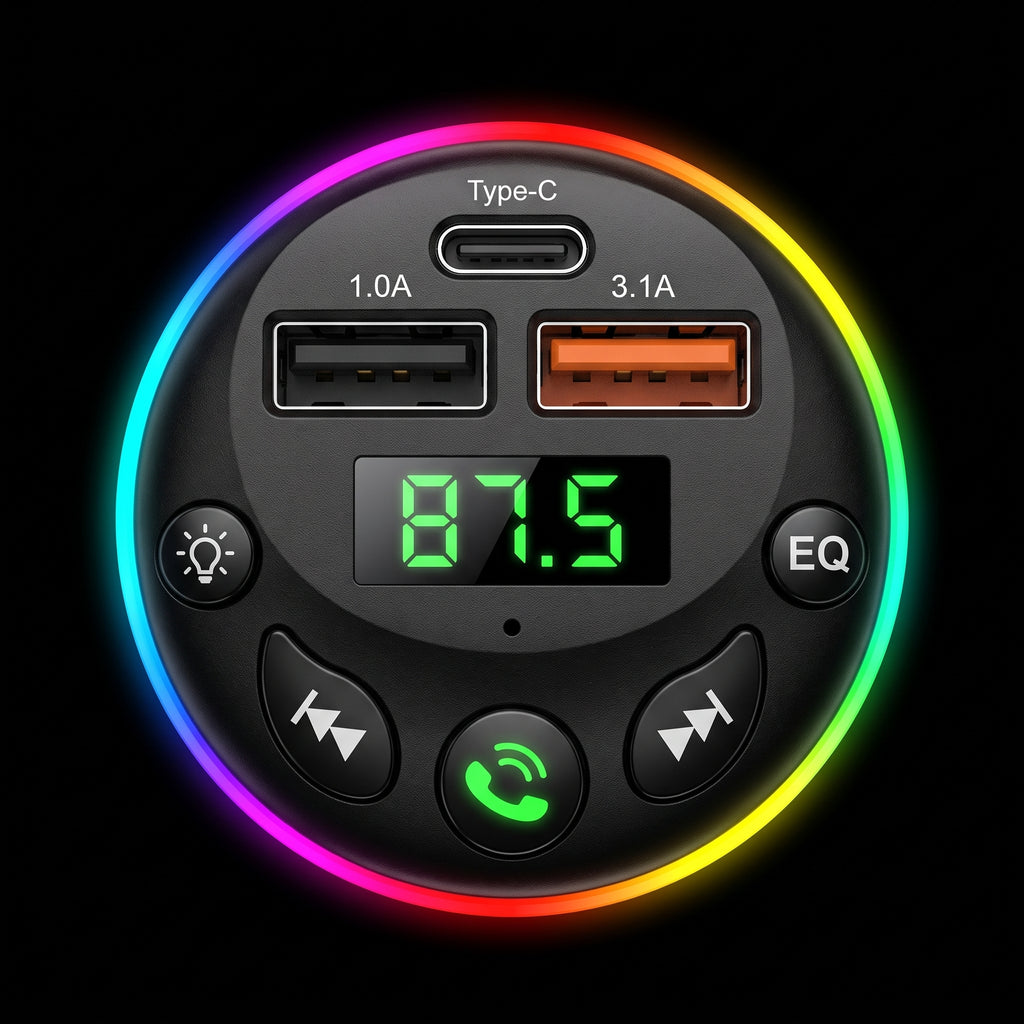 TRANSMISOR FM BLUETOOTH RGB